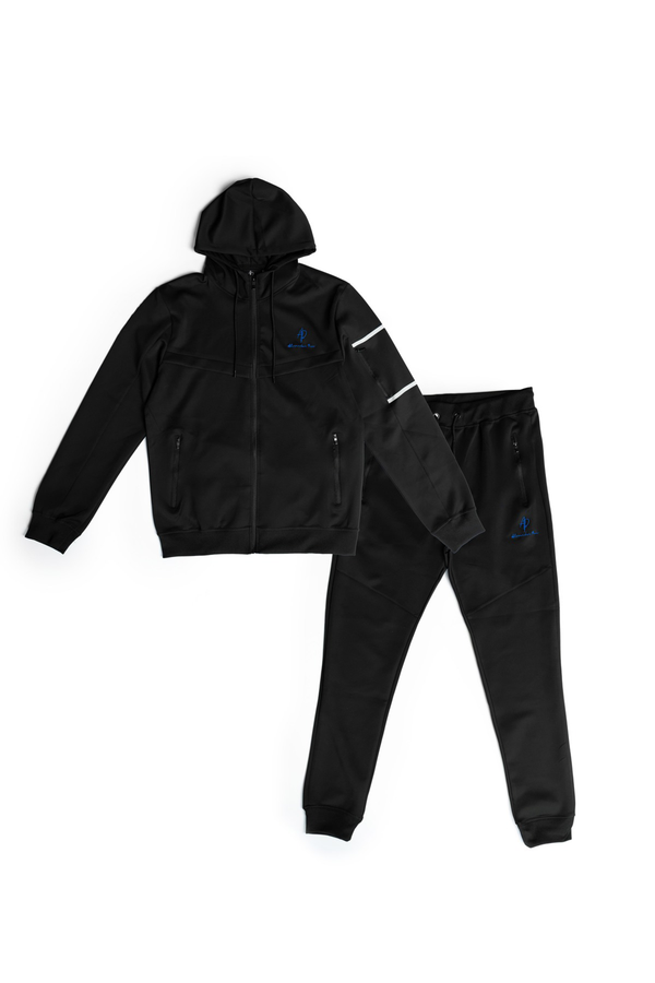 Alexandre Pace Platinum Urban Luxe Tracksuit – Ice Grey & Midnight Accents