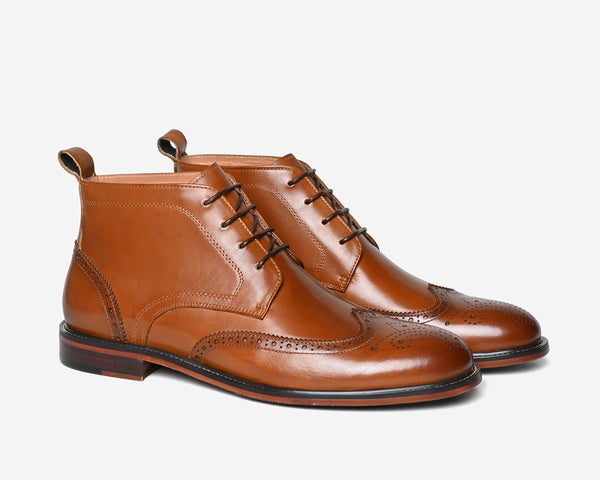Penton Premium Leather Brogue Boots