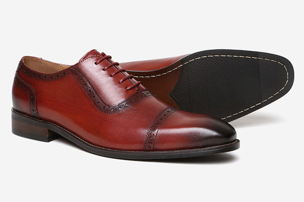 Hamilton Leather Oxford Shoe Burgundy